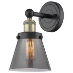 Cone Small Wall Sconce - Matte Black / Antique Brass / Smoked