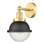 Hampden Wall Light - Satin Gold / Matte Black / Clear Seedy