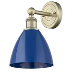 Plymouth Dome Wall Light - Antique Brass / Blue