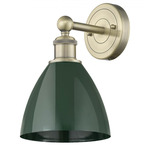 Plymouth Dome Wall Light - Antique Brass / Green