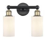 Clymer Bathroom Vanity Light - Matte Black / Antique Brass / Matte White