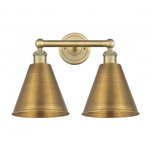 Ballston Cone Bathroom Vanity Light - Brushed Brass