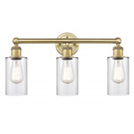 Clymer Bathroom Vanity Light - Brushed Brass / Clear