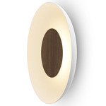 Ramen Wall / Ceiling / Pendant Light with Back Dish - Oiled Walnut / Matte White