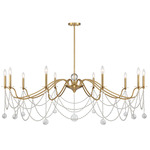 Mariposa Chandelier - Warm Brass / Crystal