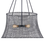 Longleaf Outdoor Chandelier - Matte Black / Black