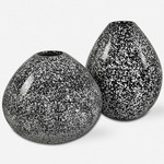 Cosmic Vases, Set of 2 - Black / White