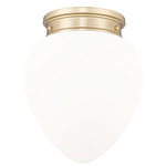 Gideon Ceiling Flush Light - Modern Gold / Etched Opal