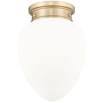 Gideon Ceiling Flush Light - Modern Gold / Etched Opal