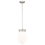 Gideon Pendant - Brushed Nickel / Etched Opal