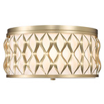 Harden Ceiling Flush Light - Modern Gold / White