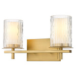 Grayson Bathroom Vanity Light - Modern Gold / Clear / Etched Opal