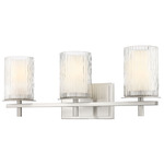 Grayson Bathroom Vanity Light - Brushed Nickel / Clear / Etched Opal