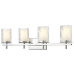 Grayson Bathroom Vanity Light - Chrome / Clear / Etched Opal