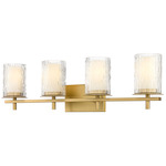 Grayson Bathroom Vanity Light - Modern Gold / Clear / Etched Opal