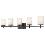 Grayson Bathroom Vanity Light - Matte Black / Clear / Etched Opal