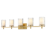 Grayson Bathroom Vanity Light - Modern Gold / Clear / Etched Opal