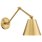 Regent Swing-arm Wall Sconce - Modern Gold