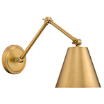 Regent Swing-arm Wall Sconce - Rubbed Brass