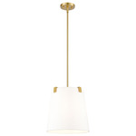 Weston Pendant - Modern Gold / White Linen