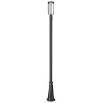 Leland Outdoor Color-Select Stepped Pole Light - Black