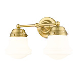 Vaughn Bathroom Vanity Light - Luxe Gold / Matte Opal