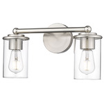 Thayer Bathroom Vanity Light - Brushed Nickel / Clear