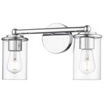 Thayer Bathroom Vanity Light - Chrome / Clear