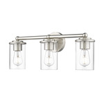 Thayer Bathroom Vanity Light - Brushed Nickel / Clear