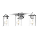 Thayer Bathroom Vanity Light - Chrome / Clear