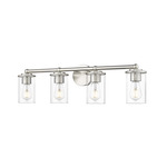 Thayer Bathroom Vanity Light - Brushed Nickel / Clear