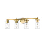 Thayer Bathroom Vanity Light - Luxe Gold / Clear