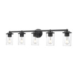 Thayer Bathroom Vanity Light - Matte Black / Clear