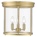 Thayer Ceiling Flush Light - Luxe Gold / Clear