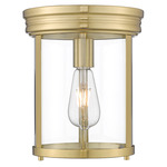 Thayer Ceiling Flush Light - Luxe Gold / Clear