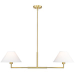 Leila Linear Chandelier - Luxe Gold / White Linen