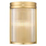 Carnaby Wall Sconce - Modern Gold / Clear Ribbed