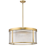 Carnaby Pendant - Modern Gold / Clear Ribbed