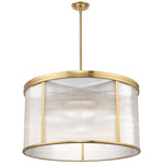 Carnaby Pendant - Modern Gold / Clear Ribbed