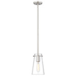 Kira Pendant - Brushed Nickel / Clear