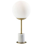 Terra Table Lamp - Antique Brass / Matte White