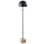 Wilder Floor Lamp - Black / Travertine