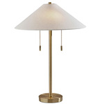 Claremont Table Lamp - Antique Brass / Off White