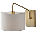 Finley Wall Sconce - Antique Brass / White