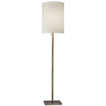 Liam Floor Lamp - Antique Brass / Beige