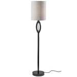 Mayfair Floor Lamp - Dark Wood / Beige