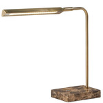 Reader Desk Lamp - Brown Marble / Antique Brass