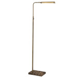 Reader Floor Lamp - Brown Marble / Antique Brass