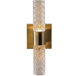 Harriet Wall Sconce - Antique Brass / Clear Textured Glass