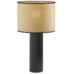 Primrose Table Lamp - Black / Natural Linen